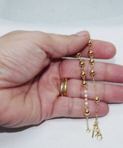 Pulsera Rosario de Oro 18k – Fe, Elegancia y Brillo Atemporal - Imagen 3