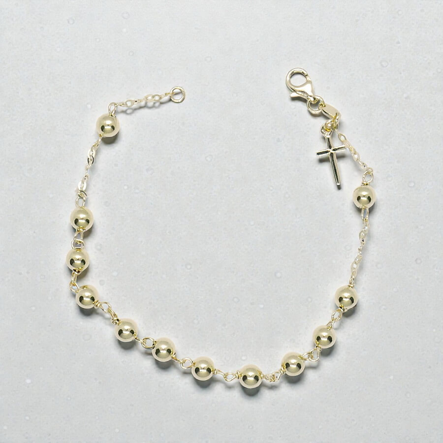 Pulsera Rosario de Oro 18k – Fe, Elegancia y Brillo Atemporal - Imagen 9