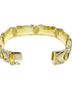Pulsera de Oro Amarillo 18k con Esmeraldas, Rubíes y Zafiros – 43,05 g - Imagen 6