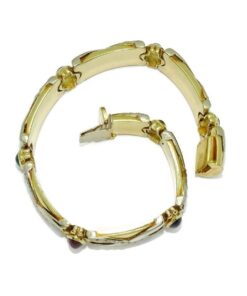 Pulsera de Oro Amarillo 18k con Esmeraldas, Rubíes y Zafiros – 43,05 g - Imagen 8
