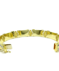 Pulsera de Oro Amarillo 18k con Esmeraldas, Rubíes y Zafiros – 43,05 g - Imagen 9