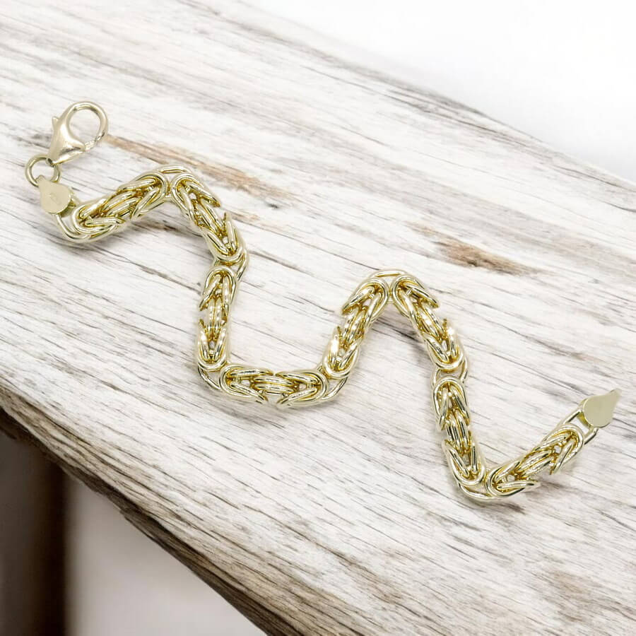 Pulsera bizantina de oro 18k para hombre, 6 mm y 20,95 g – Estilo atemporal y contundente - Imagen 5
