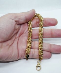 Pulsera bizantina de oro 18k para hombre, 6 mm y 20,95 g – Estilo atemporal y contundente - Imagen 3