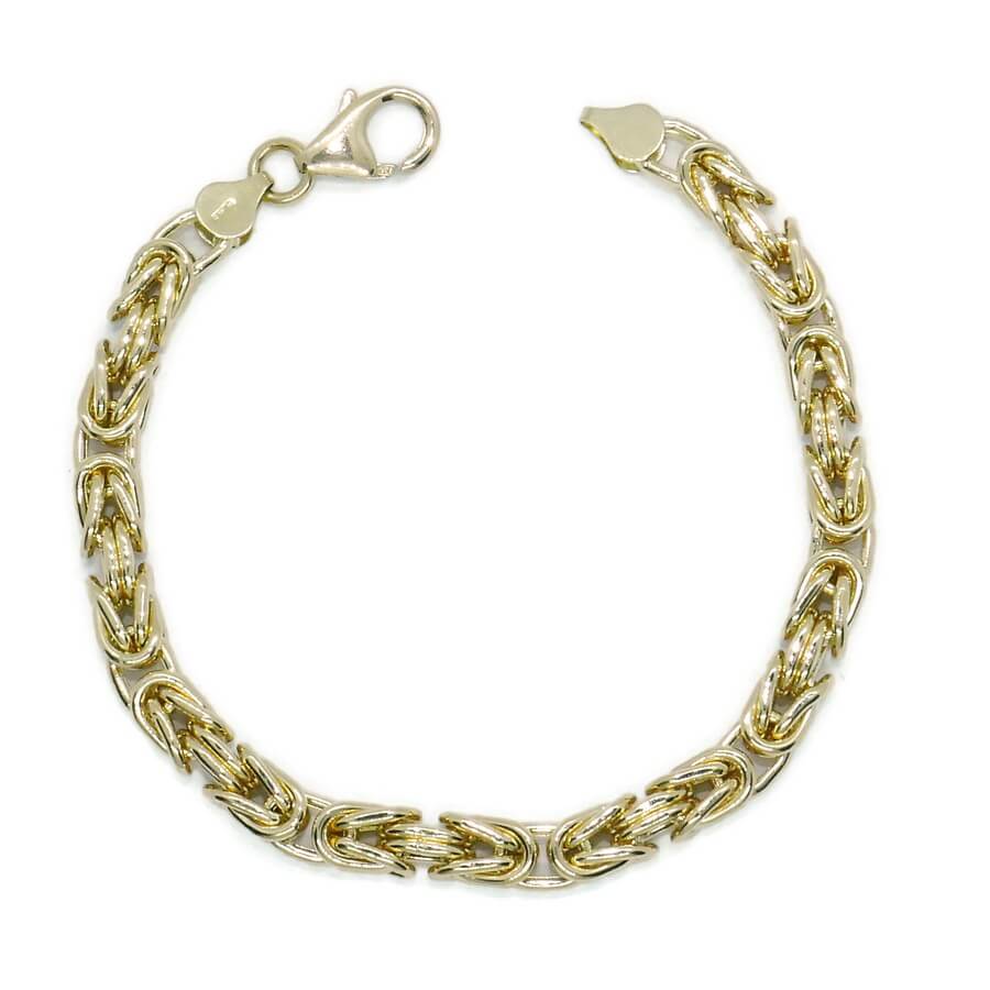 Pulsera bizantina de oro 18k para hombre, 6 mm y 20,95 g – Estilo atemporal y contundente