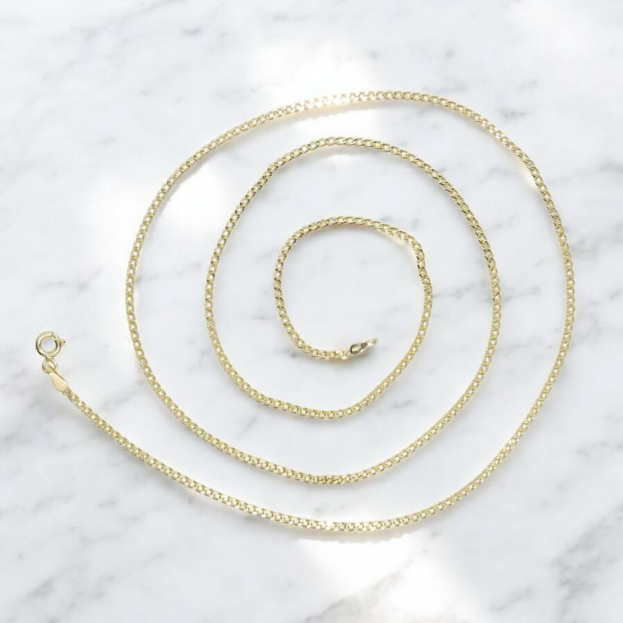 Cadena de Oro 18 Quilates Barbada 2 mm para Hombre o Mujer - Imagen 6