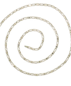 Cadena Unisex de Oro de 18 Quilates con Eslabón Combinado Bilbao Espejo