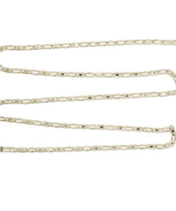 Cadena Unisex de Oro de 18 Quilates con Eslabón Combinado Bilbao Espejo - Imagen 4