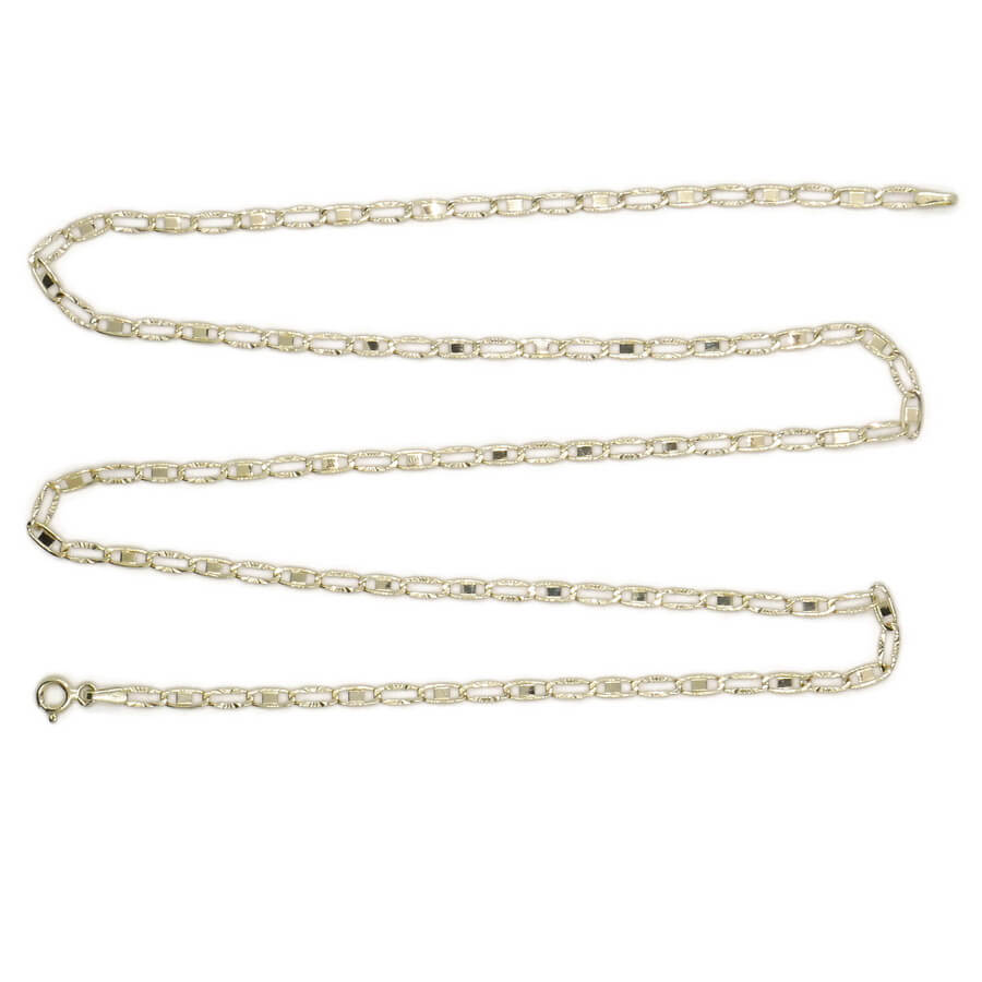 Cadena Unisex de Oro de 18 Quilates con Eslabón Combinado Bilbao Espejo - Imagen 4