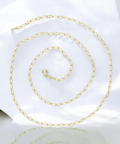 Cadena Unisex de Oro de 18 Quilates Bilbao Plana Estriada - Imagen 5
