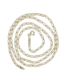 Cadena Unisex de Oro de 18 Quilates Bilbao Plana Estriada