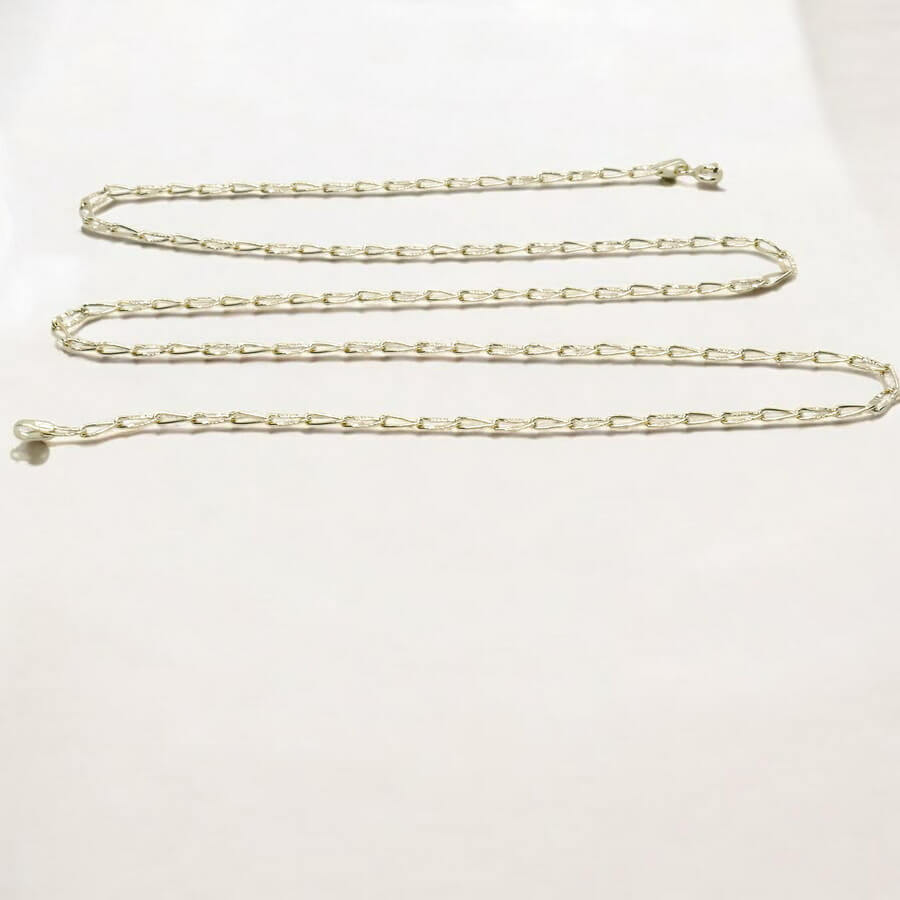 Cadena Unisex de Oro de 18 Quilates Bilbao Plana Estriada - Imagen 9