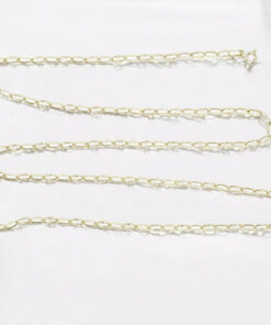 Cadena Unisex de Oro de 18 Quilates Bilbao Plana Estriada - Imagen 8