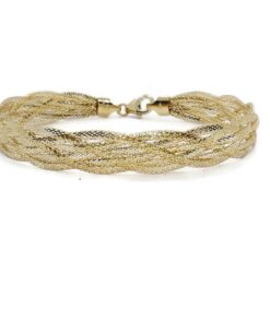 Pulsera hilo trenzado de oro amarillo 18k para mujer 20 cm – Elegancia clásica - Imagen 6