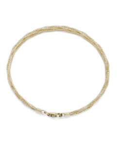 Pulsera hilo trenzado de oro amarillo 18k para mujer 20 cm – Elegancia clásica - Imagen 8