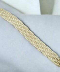Pulsera de oro 18 quilates para mujer modelo trenzado 9 mallas elegante-Grande - Imagen 8