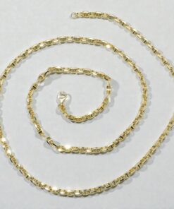 Cadena clásica de oro amarillo 18k 60 cm para colgantes y cruces – Diseño ancla cruzada - Imagen 7