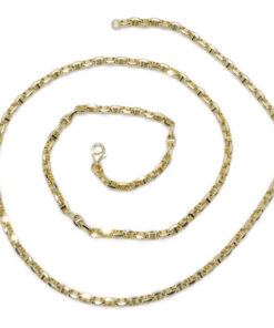 Cadena clásica de oro amarillo 18k 60 cm para colgantes y cruces – Diseño ancla cruzada - Imagen 4