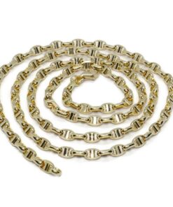 Cadena clásica de oro amarillo 18k 60 cm para colgantes y cruces – Diseño ancla cruzada