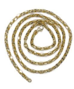 Cadena clásica de oro amarillo 18k 60 cm para colgantes y cruces – Diseño ancla cruzada - Imagen 8