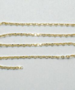 Cadena clásica de oro amarillo 18k 60 cm para colgantes y cruces – Diseño ancla cruzada - Imagen 9