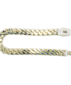 Pulsera Masculina de Oro de 18 Quilates 9 mm con Circonitas y Diseño Articulado - Imagen 10