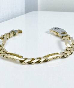 Impresionante pulsera para hombre de oro amarillo de 18k de 21.00 cm de larga y 1.10 cm de ancha, modelo 3x1 , cierre mónaco. 20.70 gr de oro de 18k - Imagen 12