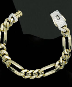 Impresionante pulsera para hombre de oro amarillo de 18k de 21.00 cm de larga y 1.10 cm de ancha, modelo 3x1 , cierre mónaco. 20.70 gr de oro de 18k - Imagen 11