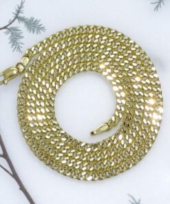 Elegante Cadena Barbada de Oro 18K para Hombre 60 cm x 3 mm – Cadena Oro Amarillo 18 Quilates Clásica