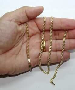 Elegante Cadena Barbada de Oro 18K para Hombre 60 cm x 3 mm – Cadena Oro Amarillo 18 Quilates Clásica - Imagen 3