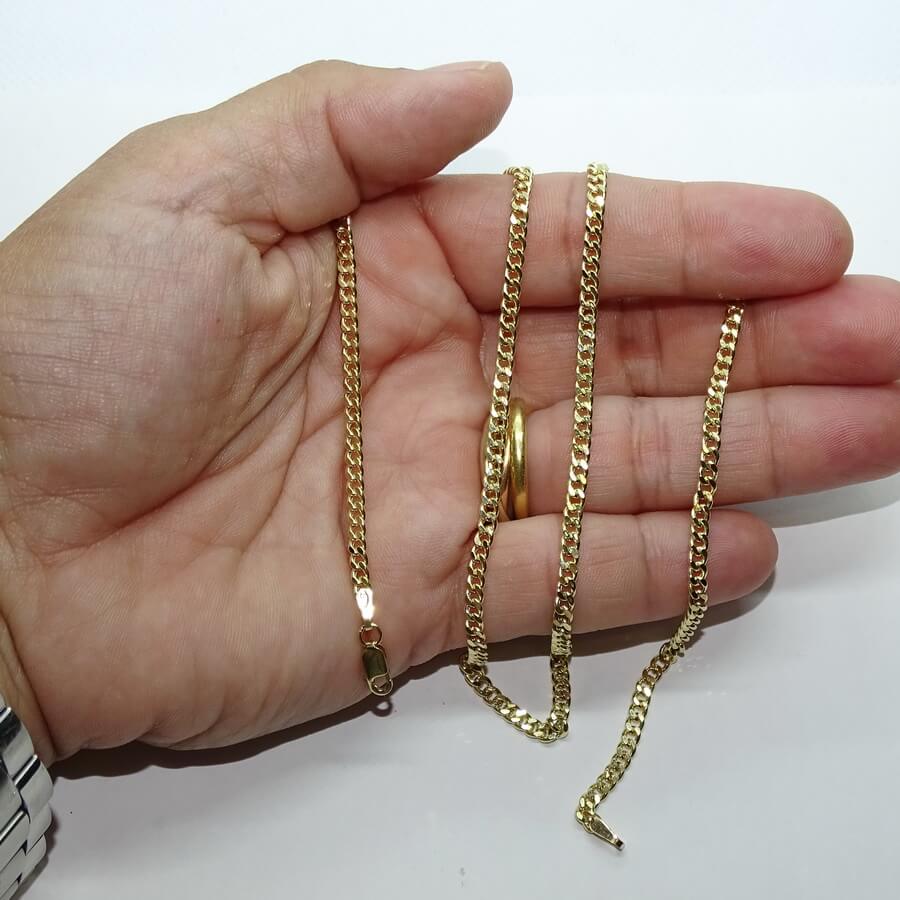 Elegante Cadena Barbada de Oro 18K para Hombre 60 cm x 3 mm – Cadena Oro Amarillo 18 Quilates Clásica - Imagen 3