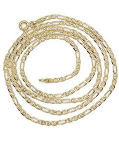 Cadena de Oro 18K Ancla 3x1 para Hombre 60 cm x 2 mm – Cadena Oro Amarillo 18 Quilates Elegante