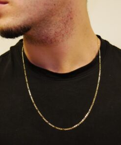 Alternative view of Cadena de Oro 18K Ancla 3x1 para Hombre 60 cm x 2 mm – Cadena Oro Amarillo 18 Quilates Elegante
