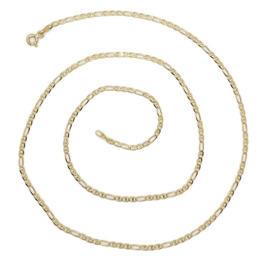 Cadena de Oro 18K Ancla 3x1 para Hombre 60 cm x 2 mm – Cadena Oro Amarillo 18 Quilates Elegante - Imagen 4