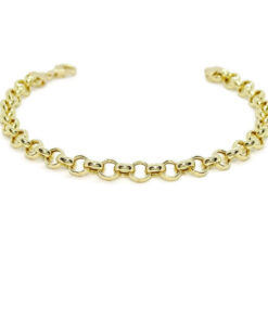 Pulsera de Oro 18k para Mujer Modelo Rolo 5,5 mm – Cadena Elegante de 19 cm en Oro Amarillo - Imagen 5