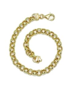 Pulsera de Oro 18k para Mujer Modelo Rolo 5,5 mm – Cadena Elegante de 19 cm en Oro Amarillo - Imagen 6