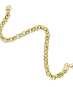 Pulsera de Oro 18k para Mujer Modelo Rolo 5,5 mm – Cadena Elegante de 19 cm en Oro Amarillo - Imagen 7
