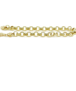 Pulsera de Oro 18k para Mujer Modelo Rolo 5,5 mm – Cadena Elegante de 19 cm en Oro Amarillo - Imagen 4