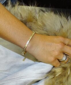 Pulsera de Oro 18K Greca Rígida 56 mm (17,6 cm Interior) – Pulsera Oro Amarillo Elegante 4,45 g - Imagen 7