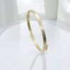 Pulsera de Oro 18K Greca Rígida 56 mm (17,6 cm Interior) – Pulsera Oro Amarillo Elegante 4,45 g
