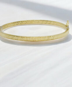 Pulsera de Oro 18K Greca Rígida 56 mm (17,6 cm Interior) – Pulsera Oro Amarillo Elegante 4,45 g - Imagen 6