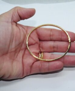 Pulsera de Oro 18K Greca Rígida 56 mm (17,6 cm Interior) – Pulsera Oro Amarillo Elegante 4,45 g - Imagen 4