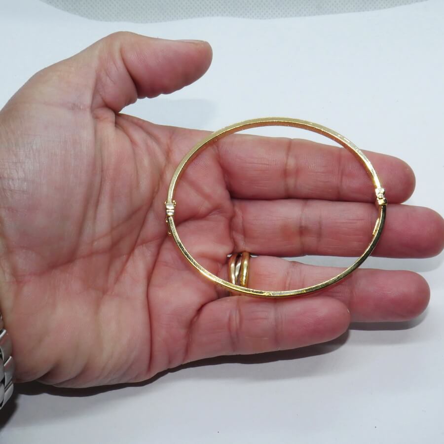 Pulsera de Oro 18K Greca Rígida 56 mm (17,6 cm Interior) – Pulsera Oro Amarillo Elegante 4,45 g - Imagen 4