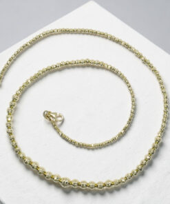 Collar de bolas en disminución en oro de 18k – 10,30 gr. 45 cm. Cierre mosquetón - Imagen 5