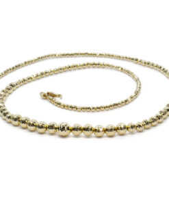Collar de bolas en disminución en oro de 18k – 10,30 gr. 45 cm. Cierre mosquetón - Imagen 7