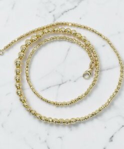 Collar de bolas en disminución en oro de 18k – 10,30 gr. 45 cm. Cierre mosquetón - Imagen 9