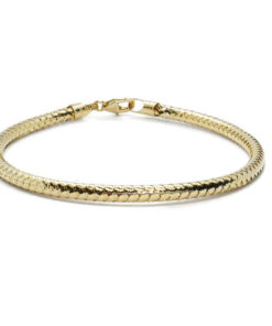 Pulsera semirrígida elástica de oro de 18k – 2,80 g | Medida interior 62 mm | Cierre mosquetón - Imagen 5