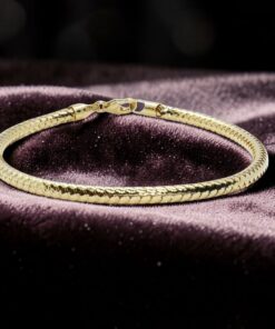 Pulsera semirrígida elástica de oro de 18k – 2,80 g | Medida interior 62 mm | Cierre mosquetón - Imagen 7