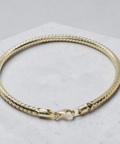 Pulsera semirrígida elástica de oro de 18k – 2,80 g | Medida interior 62 mm | Cierre mosquetón - Imagen 9