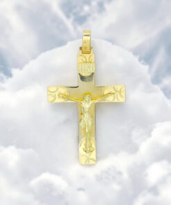 Colgante Cruz Oro 18k con Cristo Tallado 4,70 g | Joya Clásica Acabado Mate y Brillo - Imagen 7