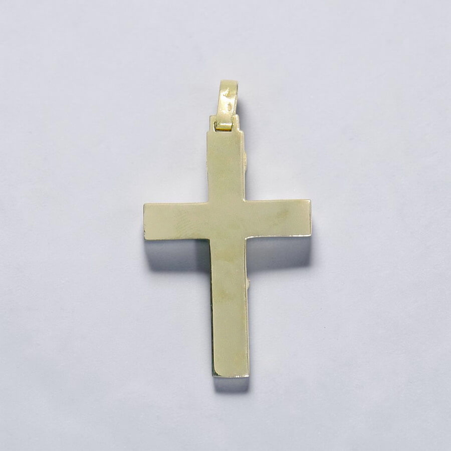Colgante Cruz Oro 18k con Cristo Tallado 4,70 g | Joya Clásica Acabado Mate y Brillo - Imagen 5